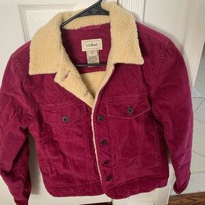 Vintage LL Bean Purple Corduroy Sherpa Jacket